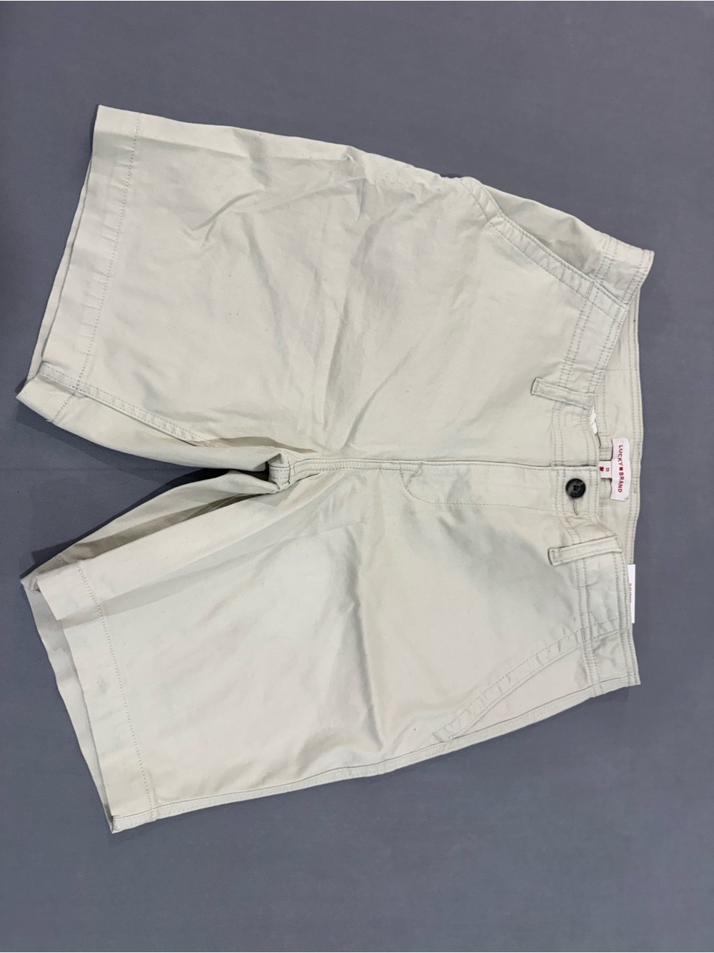 Lucky Brand Men's Flat Front Chino Shorts - Light Khaki